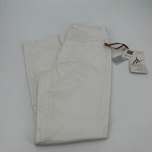 Miraclebody Womens White Stretch‎ Pull On Pants Size 2 Cropped Leg Casual